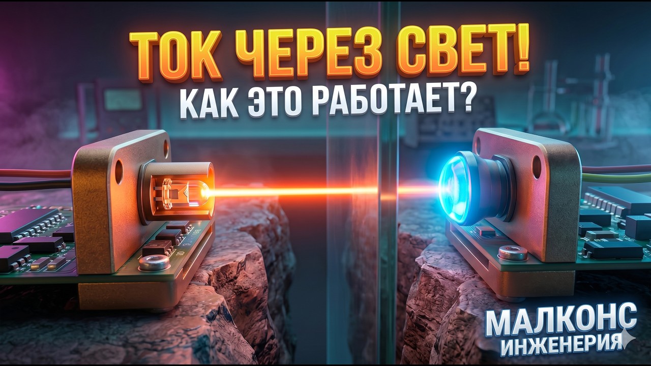 ОПТРОН - ОПТОПАРА - ОПТОИЗОЛЯТОР. ВИДЕОУРОК В АНИМАЦИИ. #малконсинженерия #электроника #оптопара