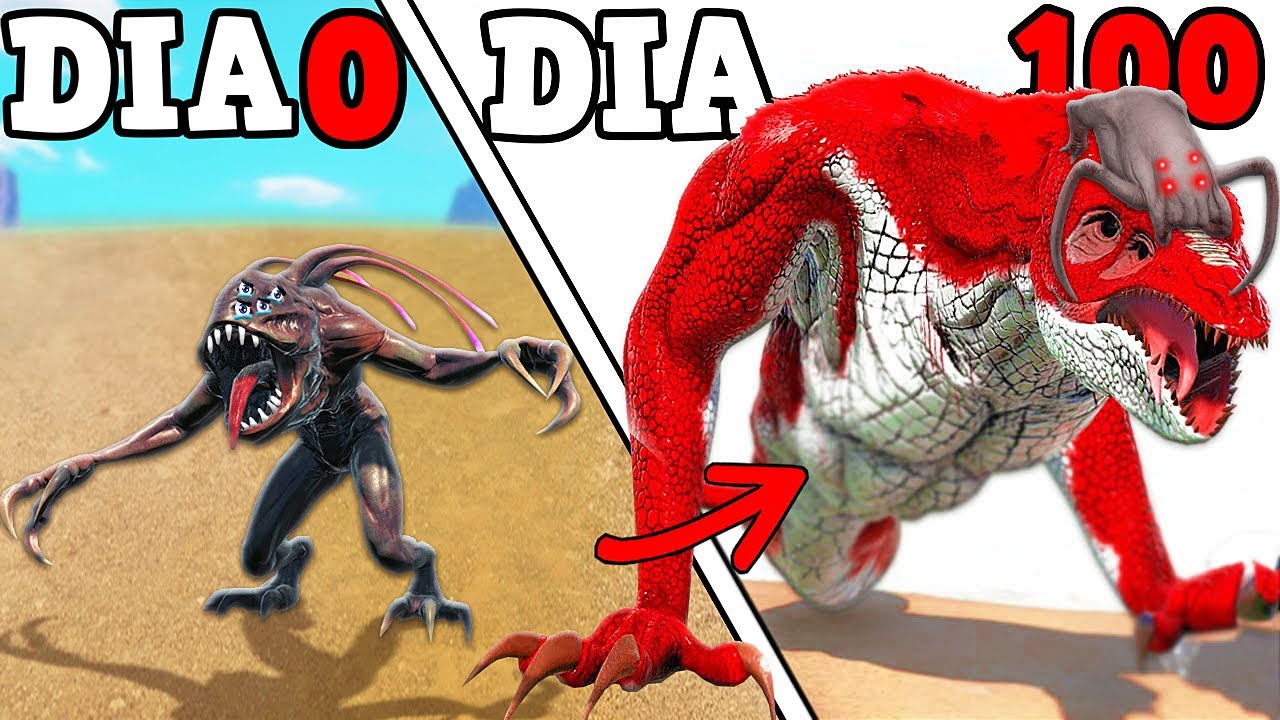 O PEQUENO ALIEN ENTROU NA MENTE DO GIGANTE CRAWLER! SOBREVIVI 100 DIAS!