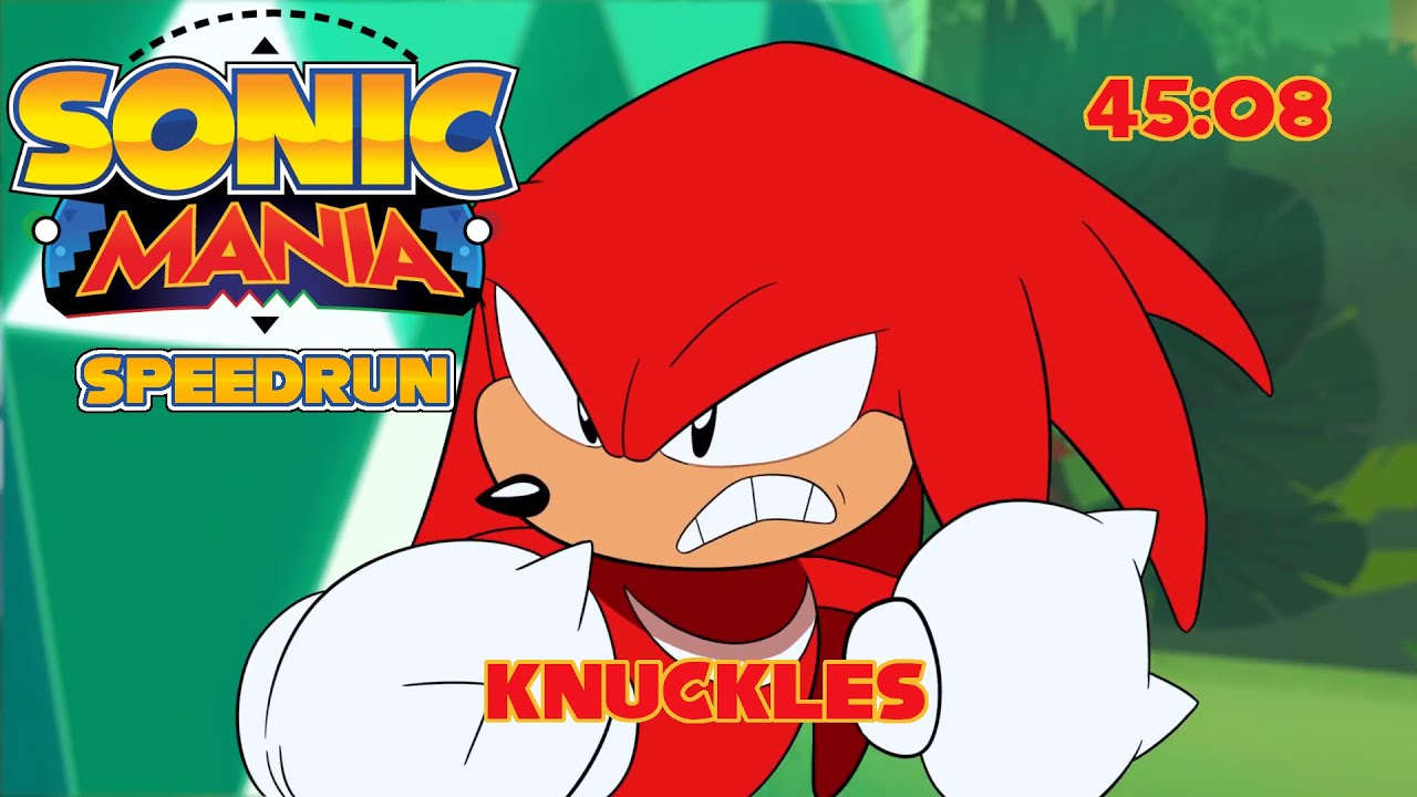 [Former Personal Best] Sonic Mania Speedrun - Knuckles All Emeralds, Plus, Glitched in 45:08 RTA