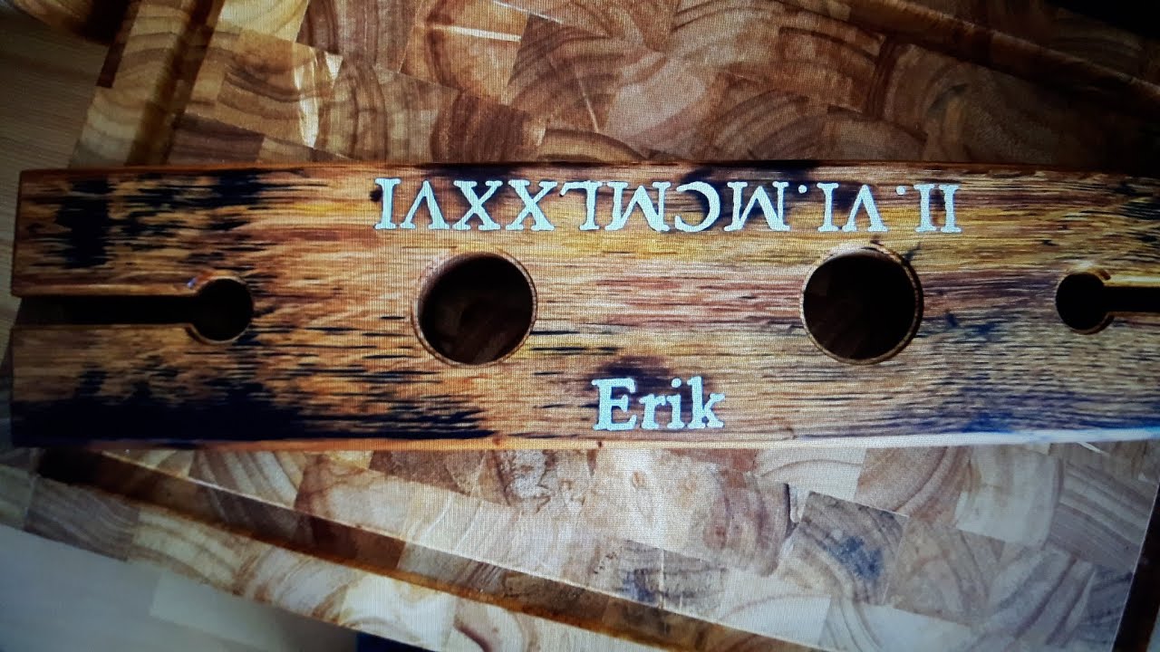Holzintarsien Silberzinn, Wooden inlay, Weinpräsent, Wine present ToSaLignea