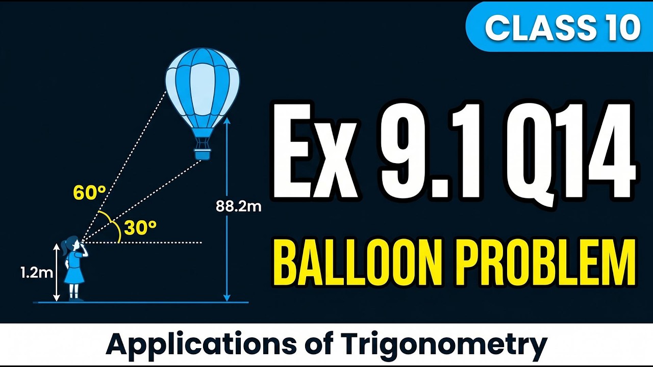 Class 10 NCERT Ex 9-1 Q14 A 1.2 m tall girl spots a balloon moving #mathematics  #news