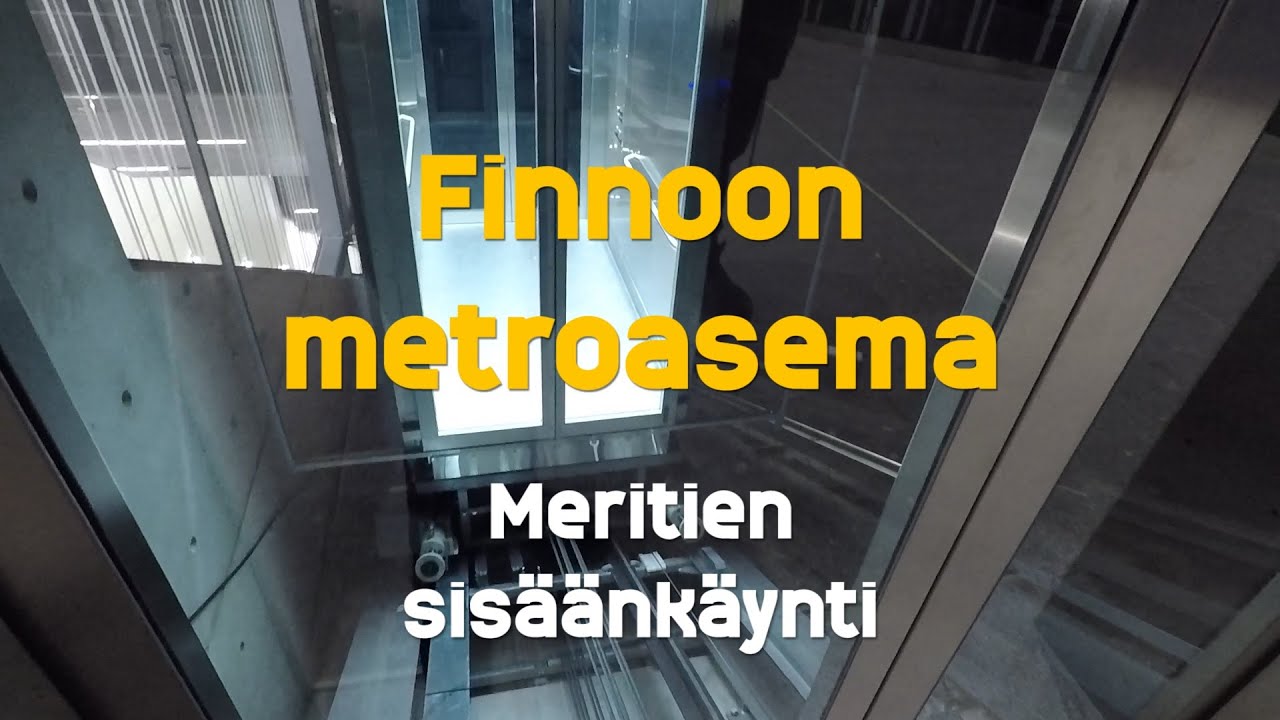 Hissivideo: Finnoon metroasema, Espoo, Meritie - 2021 KONE MonoSpace (vinohissit)