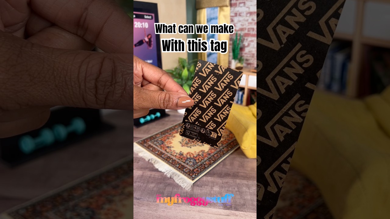 Making A Mini Vans Shoe Box Using a Clothing Tag | Quick Craft | Earth Day Everyday | Recycle