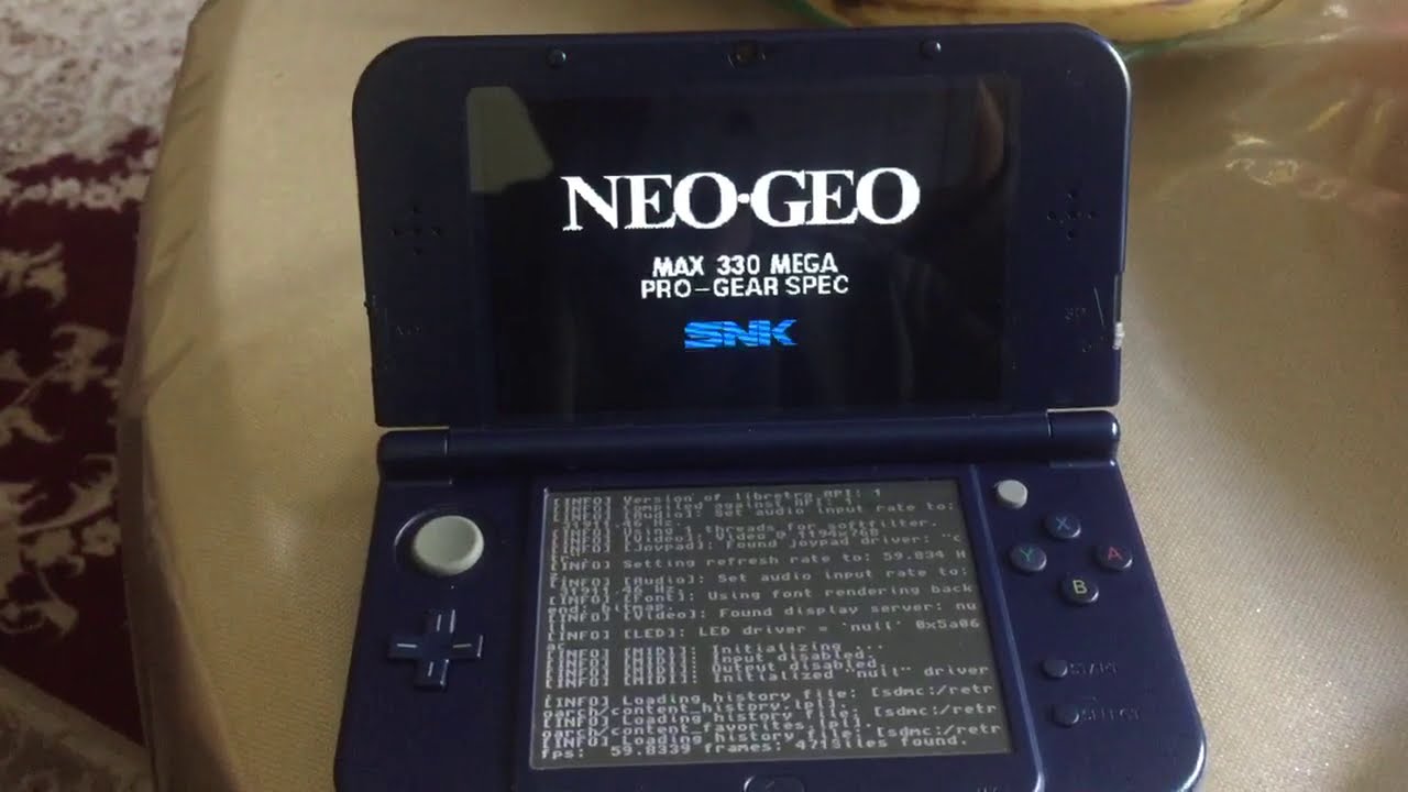 NEW 3DS running NEO-GEO emu