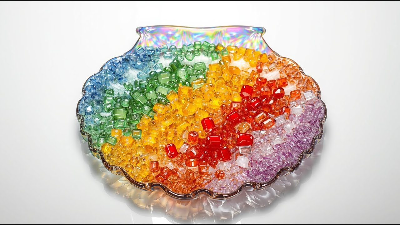 Satisfying Making The Glass |This Rainbow Fried Rice Isn’t Real Food 🌈   ASMR Series