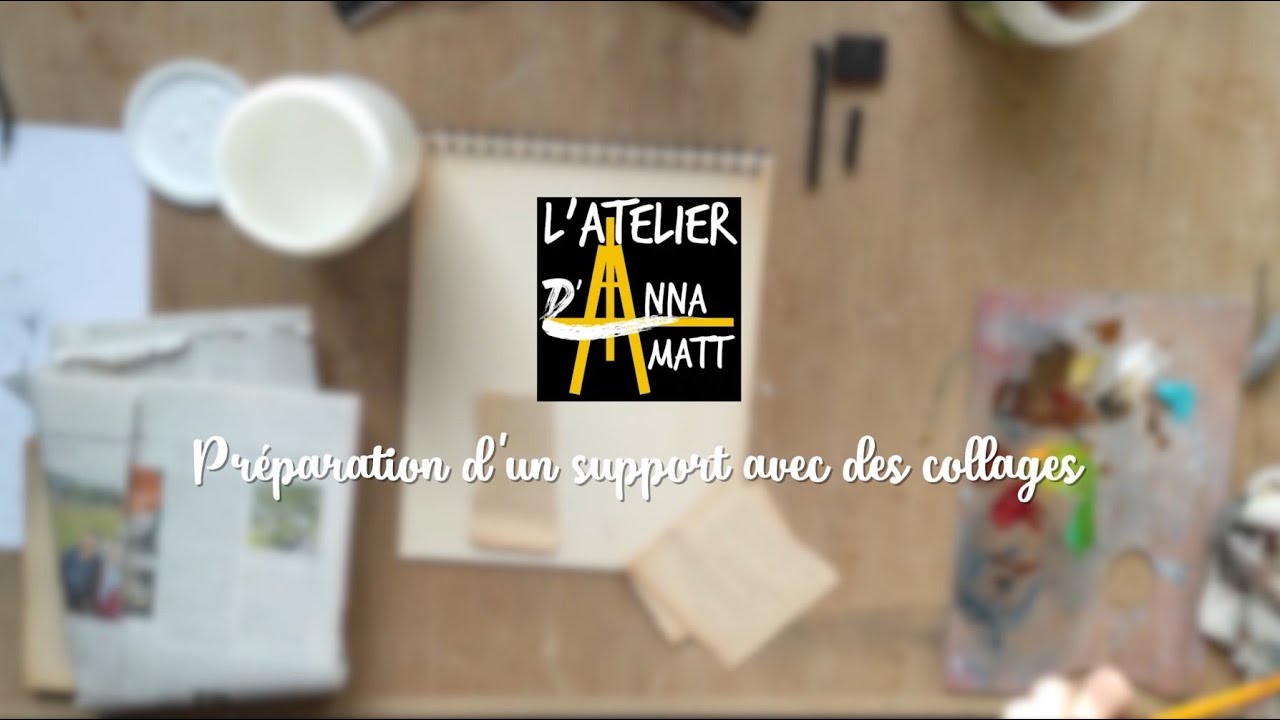 Préparation d'un support avec des collages