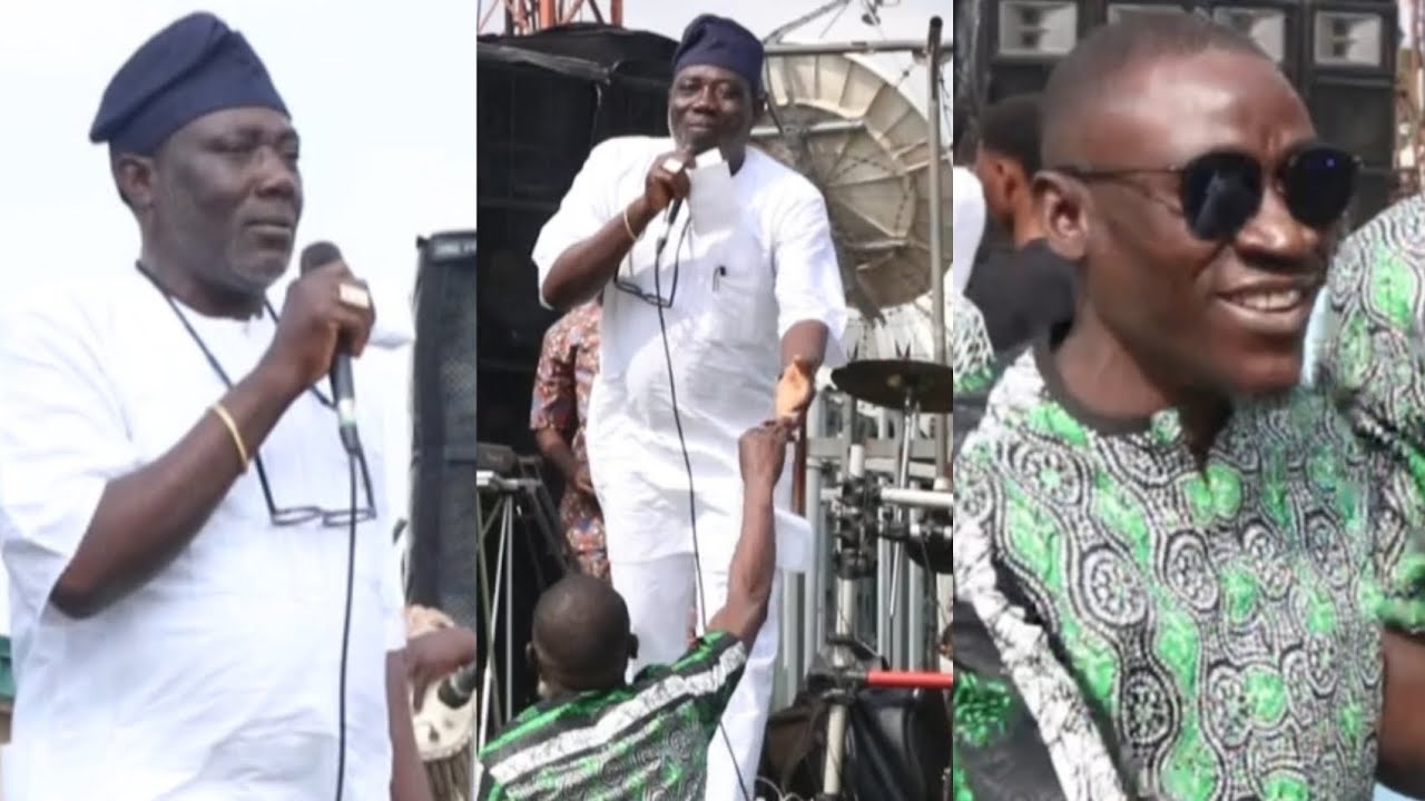 See How Muri Thunder Give Sir Shina Akanni Respect On Stage at Amititi Day Radio 2024