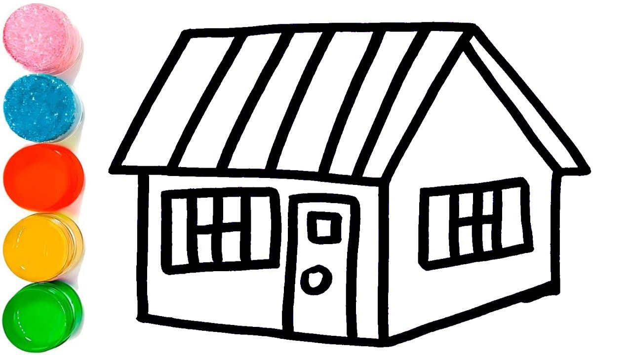 How To Draw House || House Drawing Easy For Kids | Step by Step ✍️🎨 #02