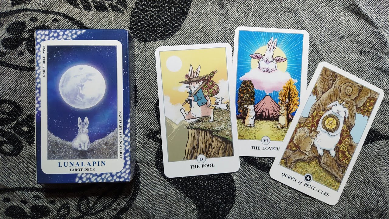 Новинки с АлиЭкспресс! 1 ЧАСТЬ. Распаковка + Обзор кролячьего Таро / Lunalapin Tarot
