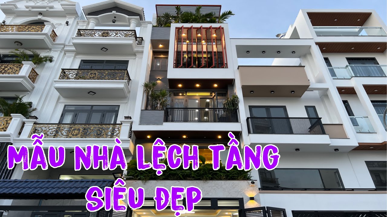 Bán nhà gò vấp mẫu nhà lệch tầng 4x15 thiết kế siêu đẹp hiện đại