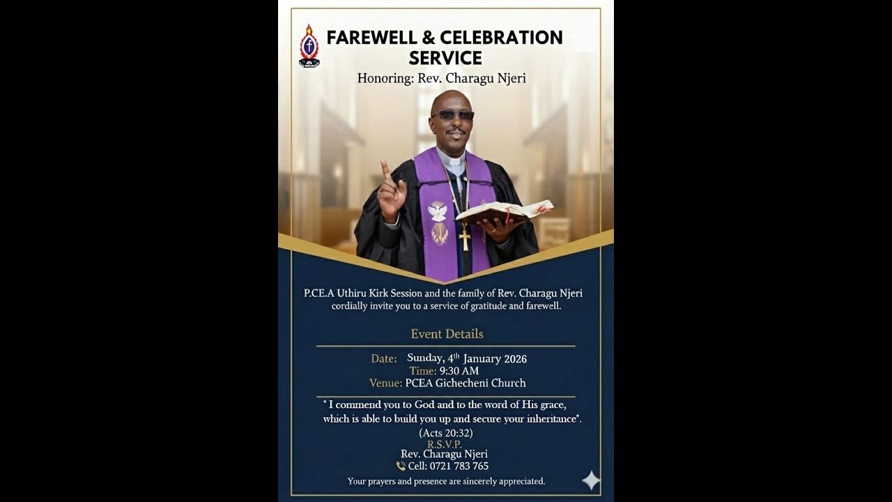 Farewell & Celebration Service | Rev Charagu Njeri