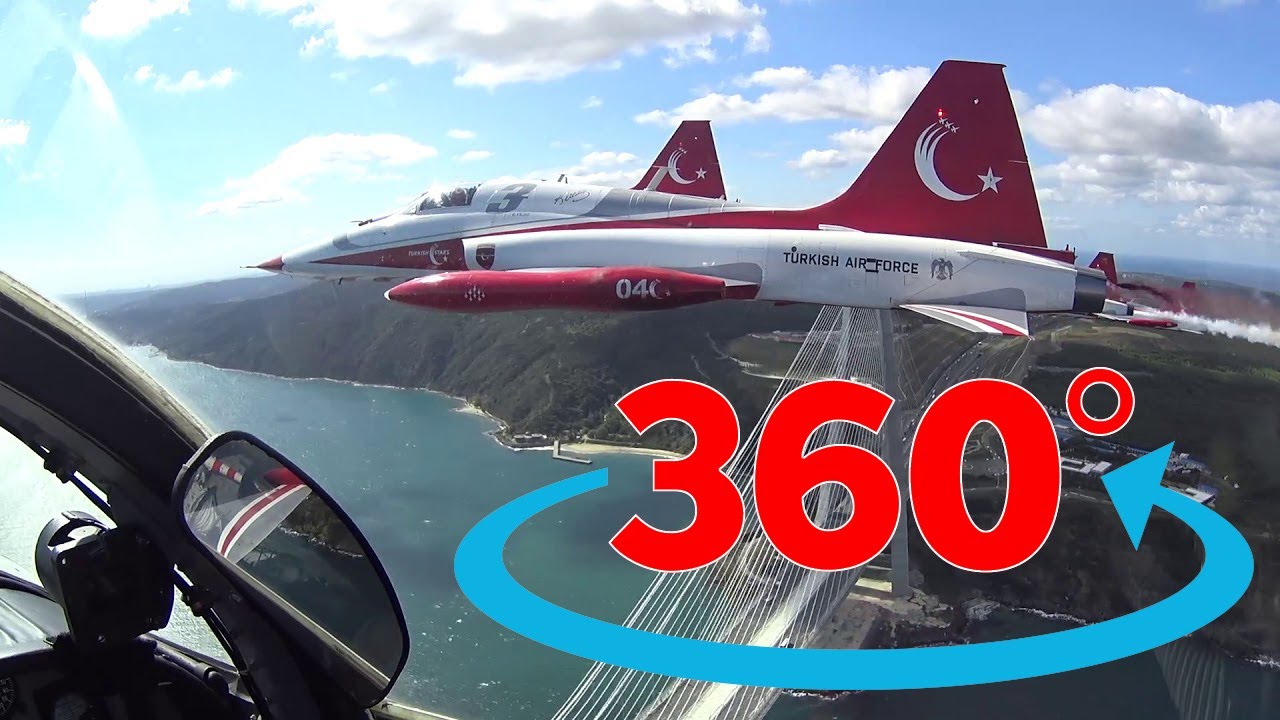 T&uuml;rk Yıldızları ve THY İstanbul U&ccedil;uşu - 360 Derece Videosu