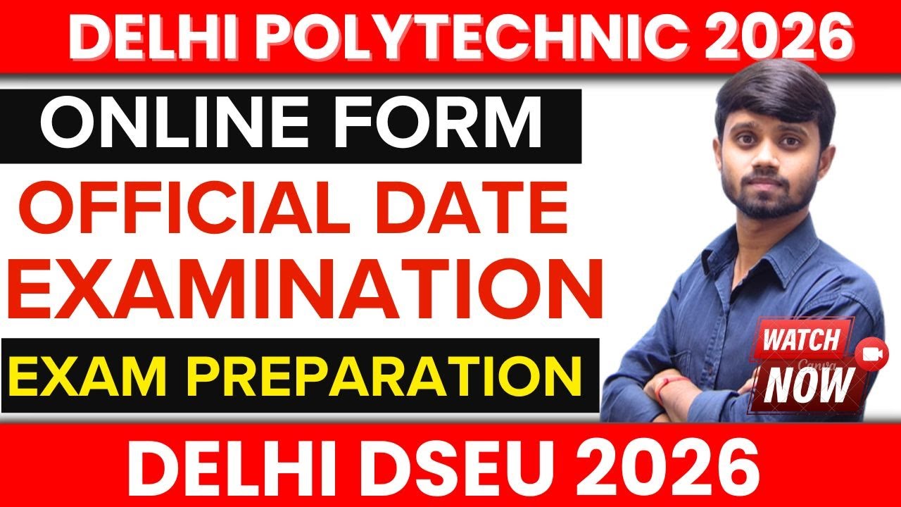 Delhi Polytechnic 2026 : Online Form Date | Entrance Exam Date | Exam Preparation #Dseu2026 #dseu