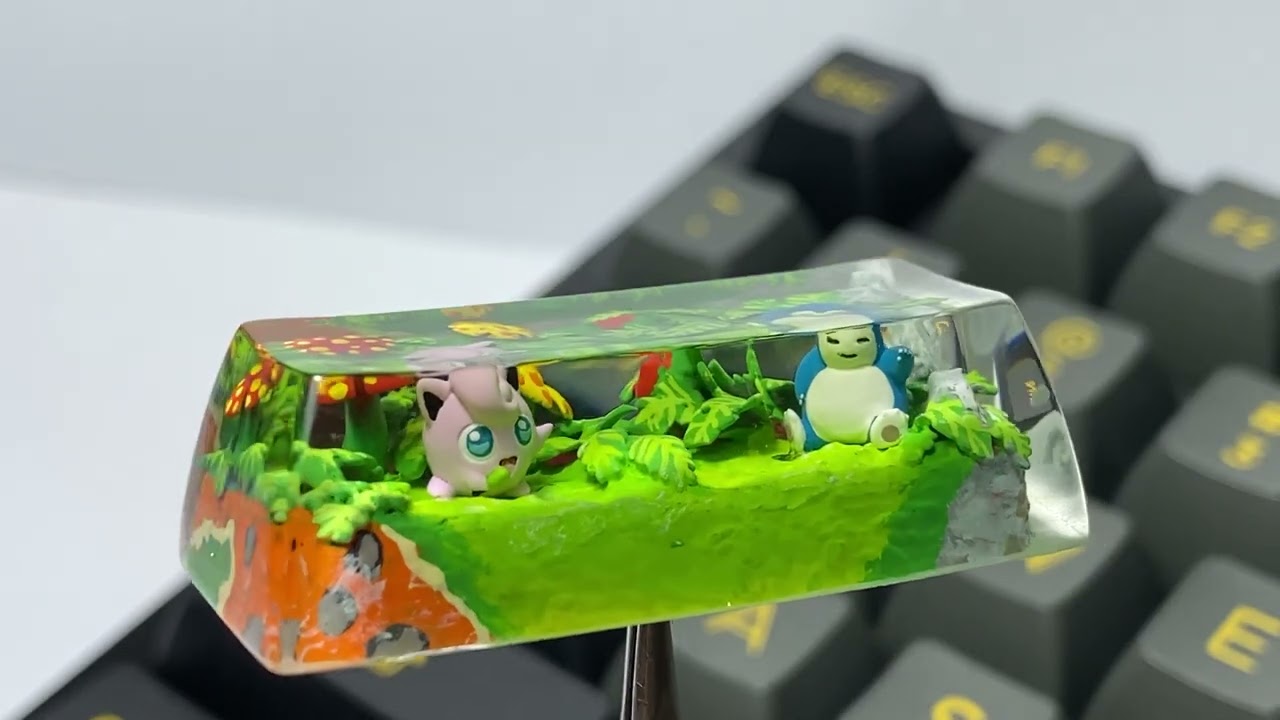 Pokemon Keycap: Jigglypuff and Snorlax Keycap Resin|Aries Craft 263