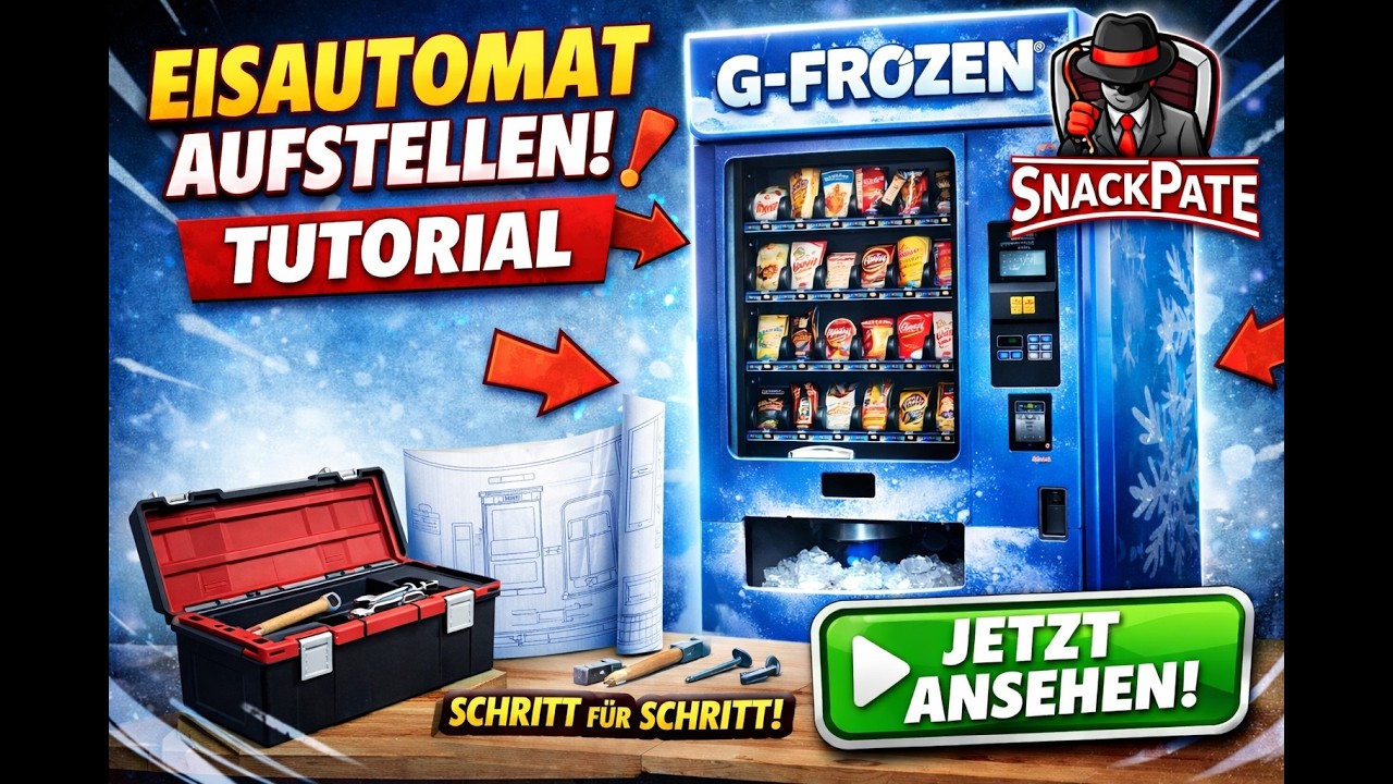 G-FROZEN Eisautomat Vending von SandenVendo inkl. Gehäuse für Outdoor Aufbau
