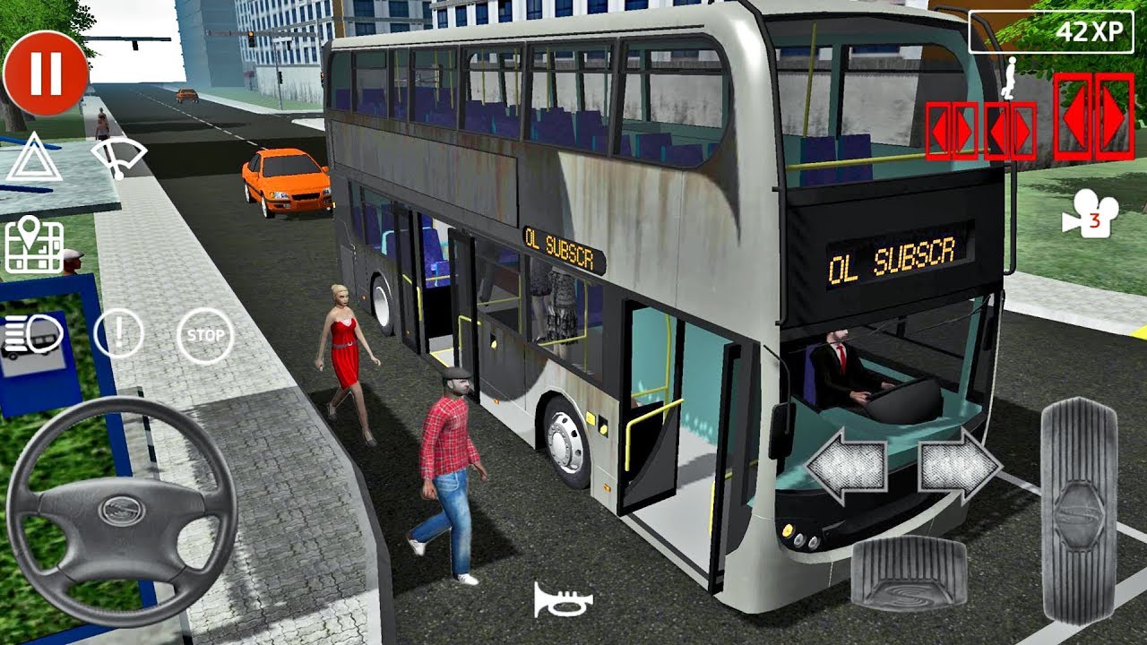 Симулятор общественного транспорта # 68 - Double Bus Games для Android IOS геймплей