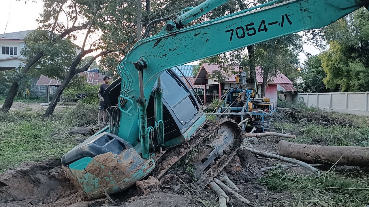สูตรเด็ดวินซิ่งสลิงทองคำล่อกันยันค่ำมืด ภารกิจกู้รถแบคโฮติดหล่ม sk135 ผดุงทรัพย์มงคลรุ่งเรือง