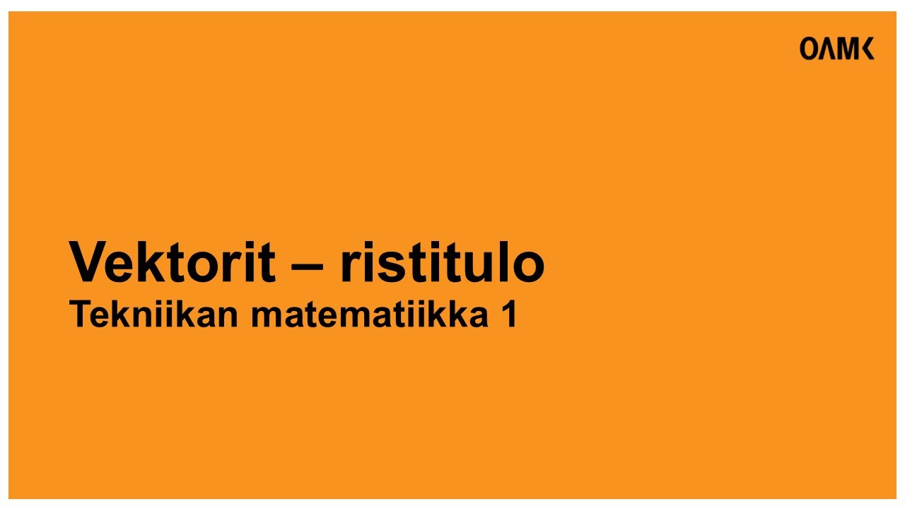 Vektorit - ristitulo
