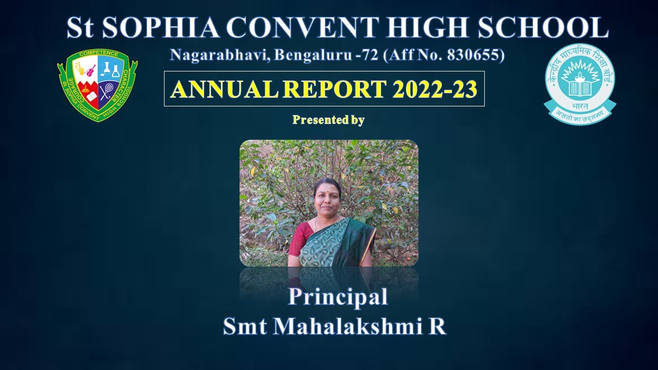 Annual Report 2022-23 presented by our respected Principal Ma'am Smt Mahalakshmi R.