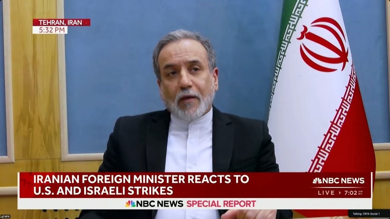 REACTION: Iranian FM Abbas Araghchi speaks in the wake of strikes by the U.S. and Israel