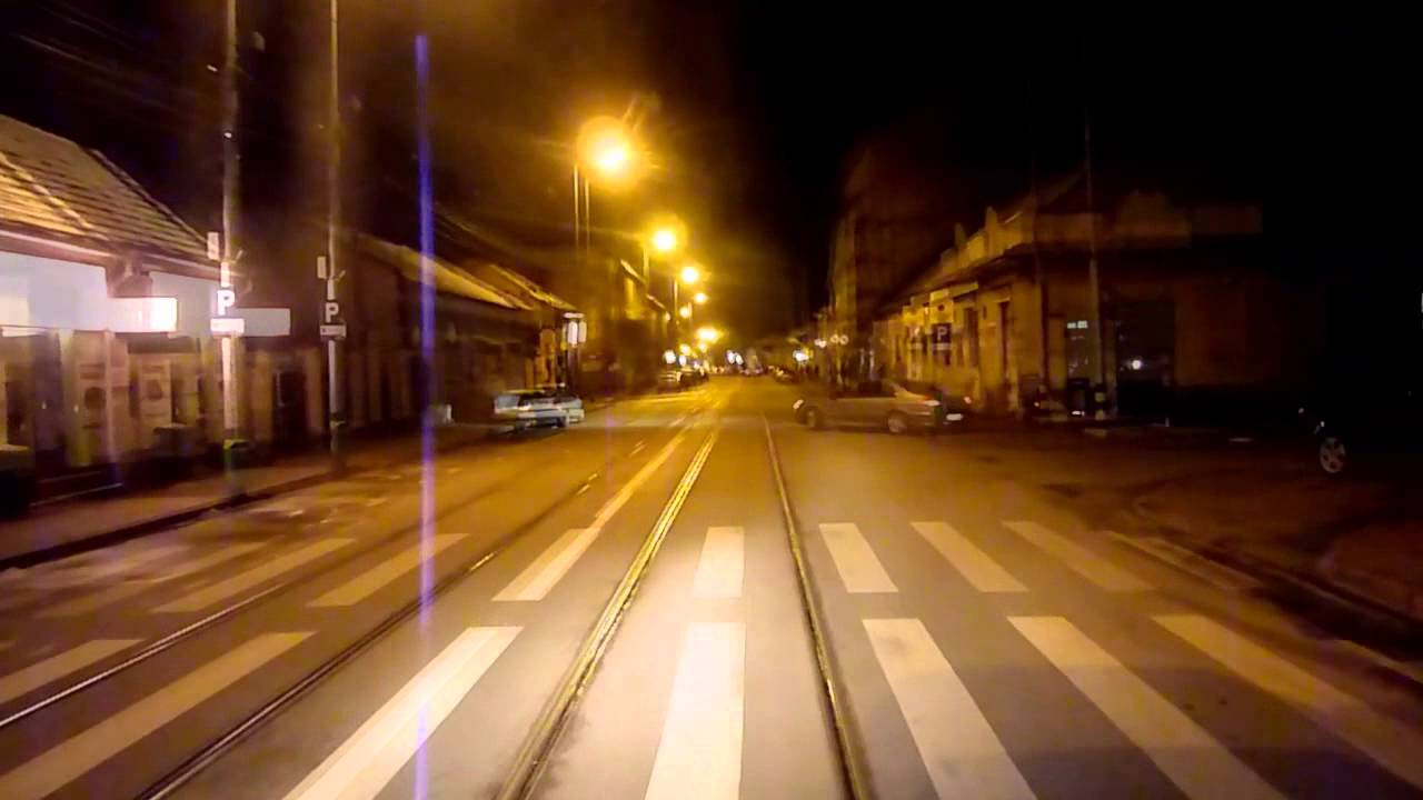 Tatra KT4D Night Tram Cabview - Oradea, Romania (3x - 4x Timelapse)