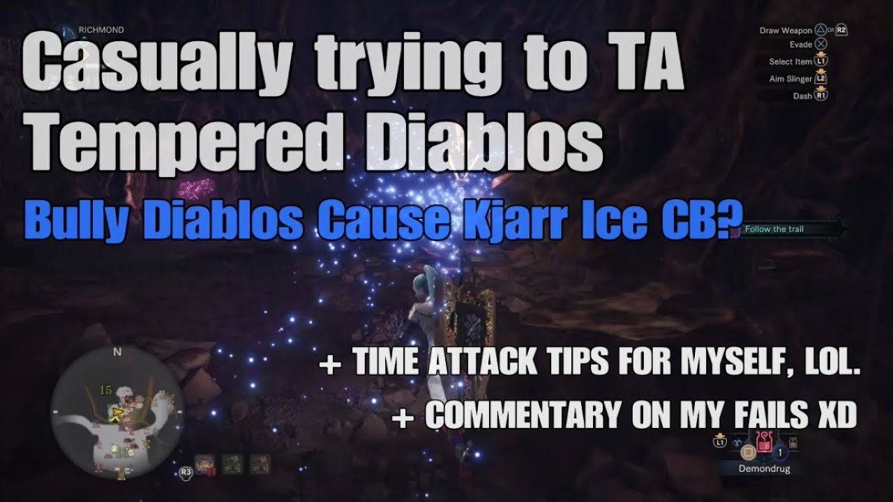 MHW: Casually [TA Rules Tips] Tempered Diablos vs Kjarr Strongarm 