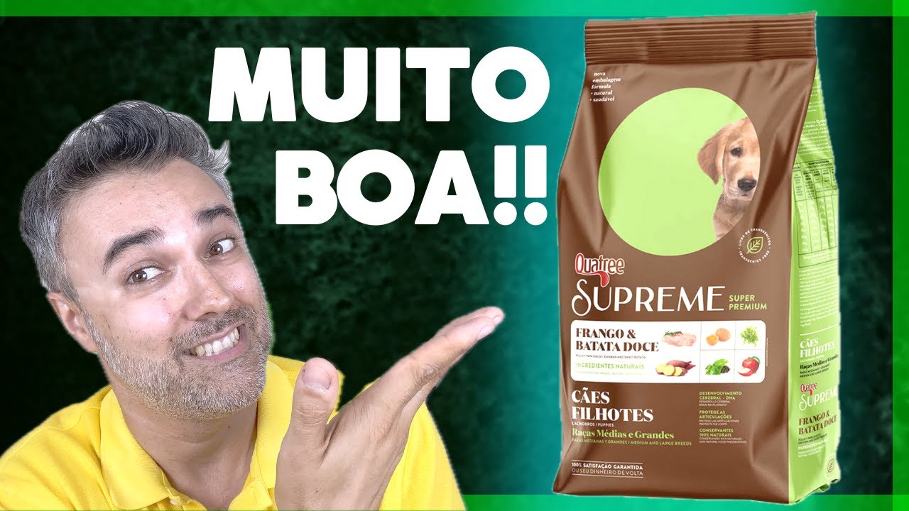 Ração QUATREE SUPREME FILHOTES porte médio e grandes ✅MUITO BOA!!
