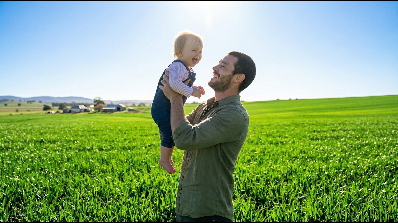 A country bumpkin sat alone with his hungry baby — then a knock on the door changed everything.