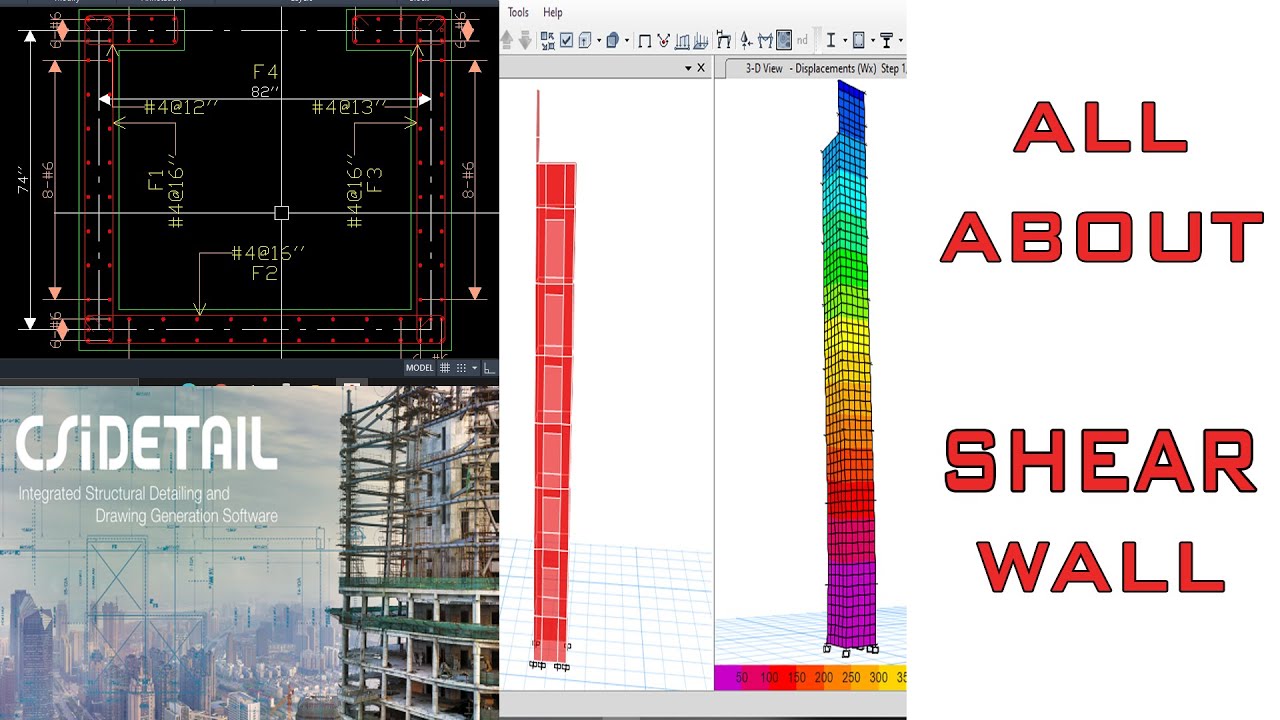 Shear wall Analysis Design & Detailing With Structural Drawing & Estimate using ETABS & CSI Detail