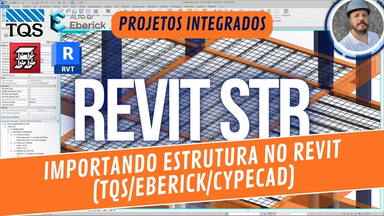 [PROJETOS INTEGRADOS] Importando Estruturas no Revit (TQS, Eberick e Cypecad)