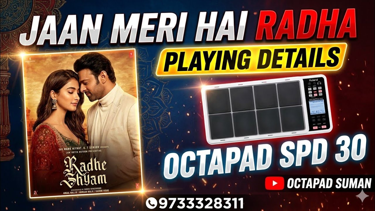 Jaan Meri Hai Radha Playing Details,,, /,,, Octapad Spd 30 #octapadsuman 