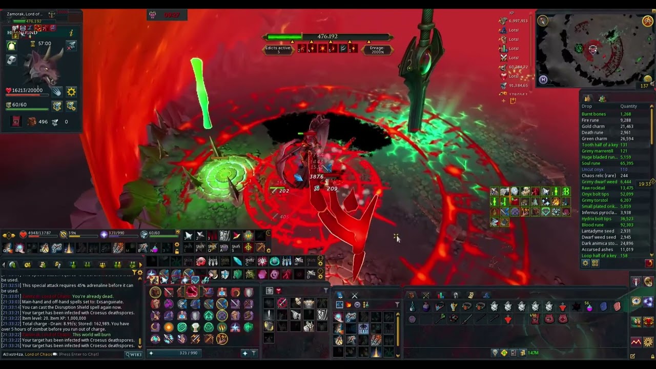 Zamorak 2000% solo no food