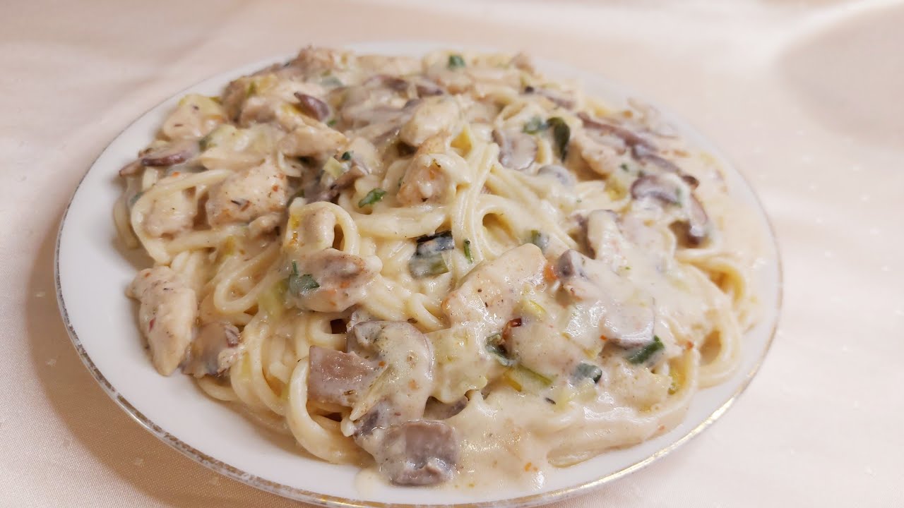 Pasta alfredo recipe مكرونة الفريدو ( وايت صوص ) أحسن من المطاعم وسر الصوص الكريمي الرهييييب