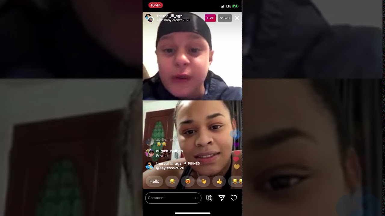 New York rapper lil Agz on live with THOTS !