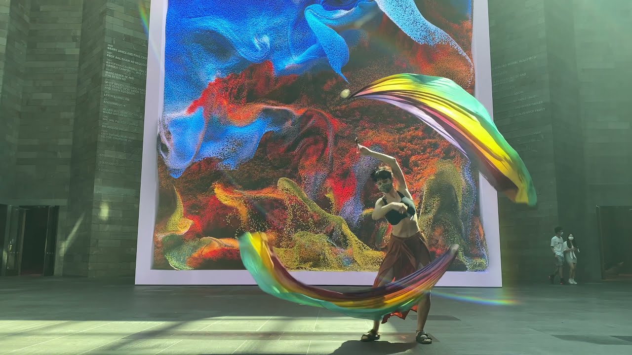 NGV Melbourne Karina Flow Silk veil Poi