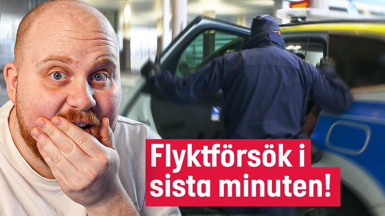 Reagear p&aring; H&auml;ktad man SLITER AV SIG sin FOTBOJA och f&ouml;rs&ouml;ker fly landet!