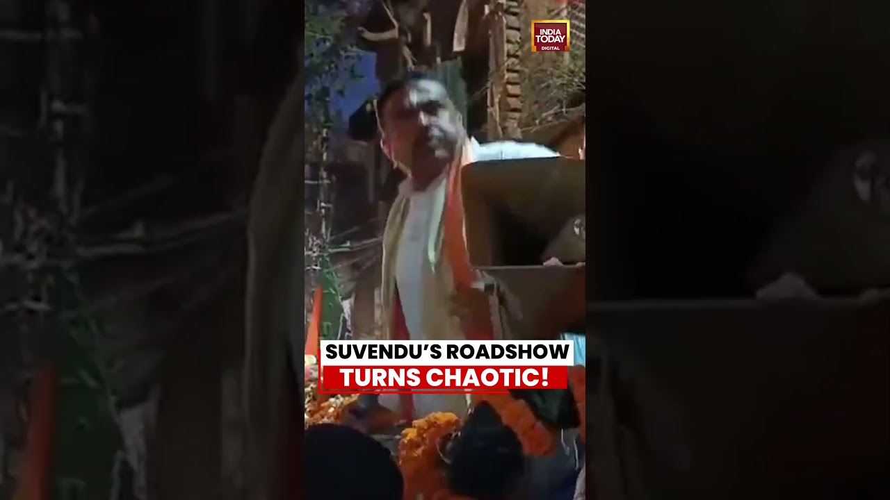 Bengal Elections: BJP Roadshow Turns Tense as Suvendu Faces Crowd Disruption #bengalelection #bjp
