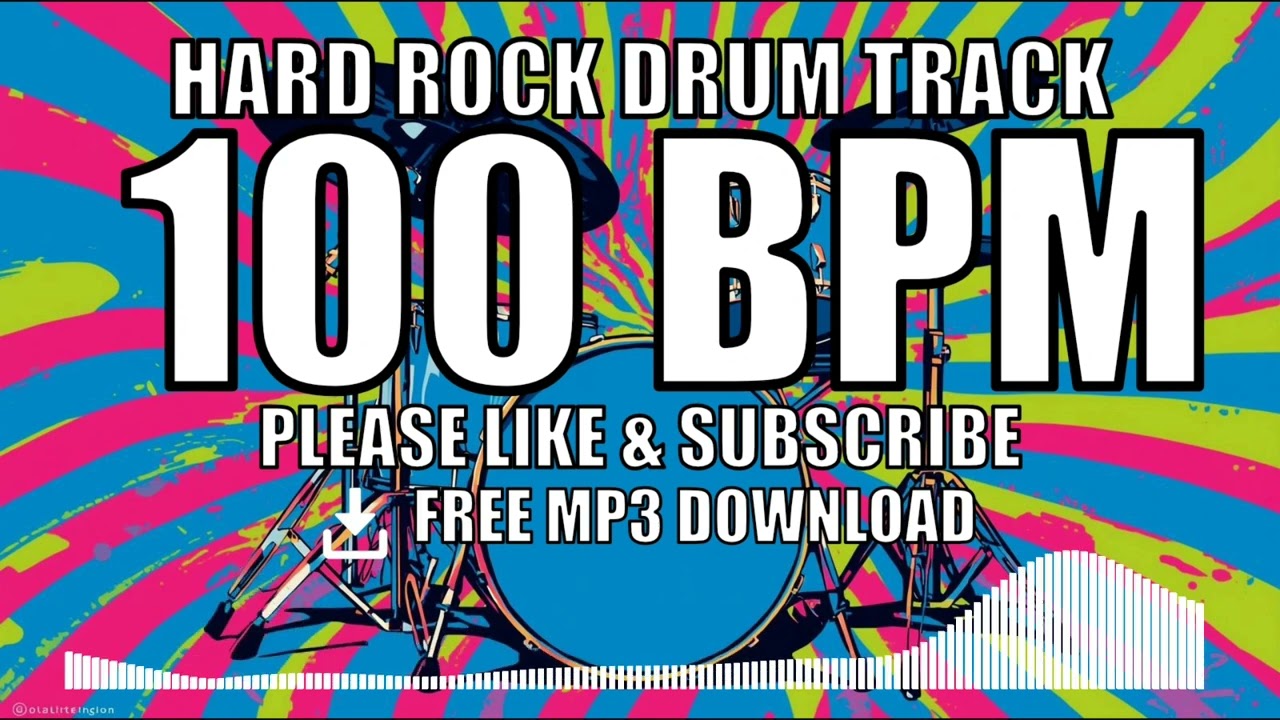 ⚡ Hard Rock Drum Track #10 – 100 BPM | FREE MP3 DOWNLOAD 🥁