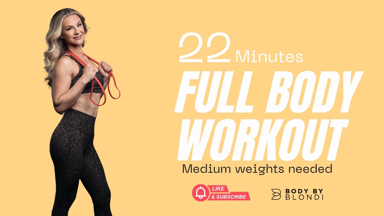22-Min Full Body Dumbbell Workout | Strength, Energy & Longevity | Medium weights | Amy Aravantinos