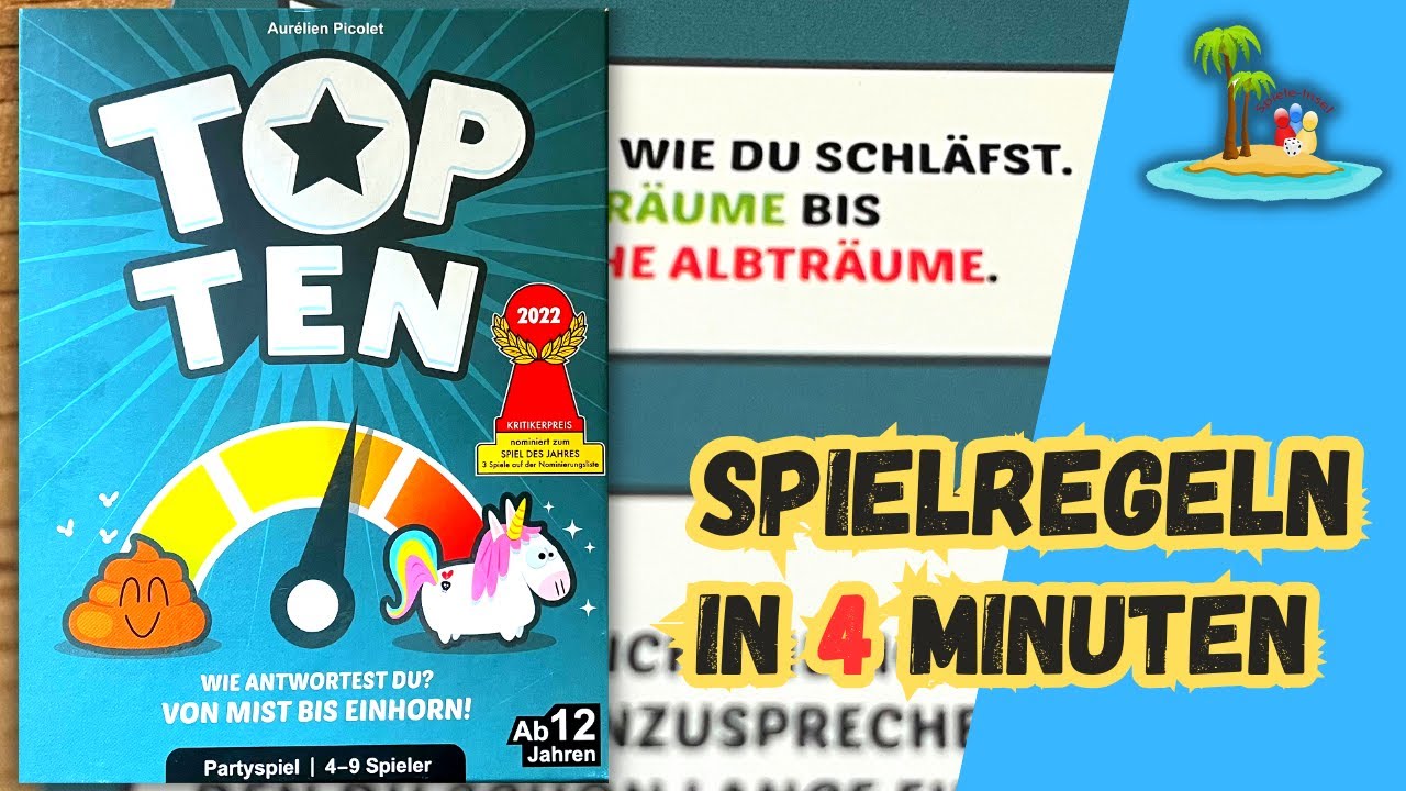 TOP TEN - Spielanleitung / Spielvorstellung (Partyspiel)