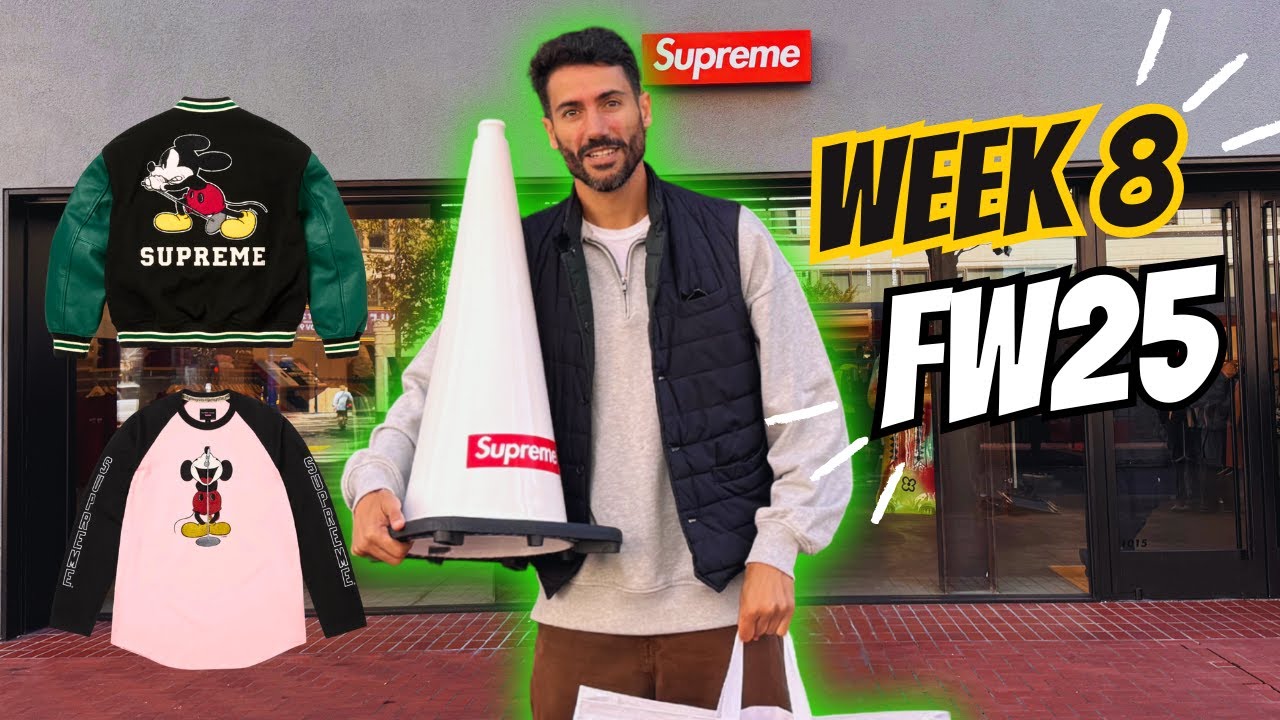 Supreme Week 8 FW25 In-Store Vlog | Mickey Mouse & Umbro Collab