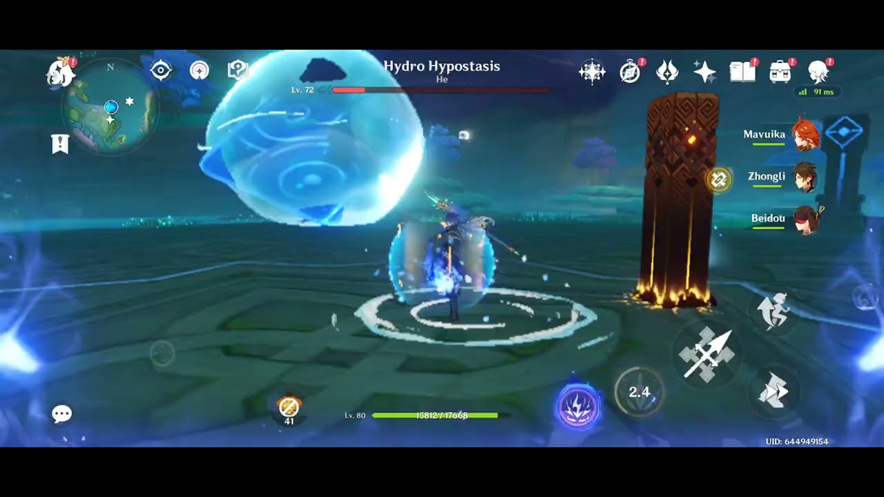 My Genshin Impact Gameplay Hydro Hypostasis Battle Part 6