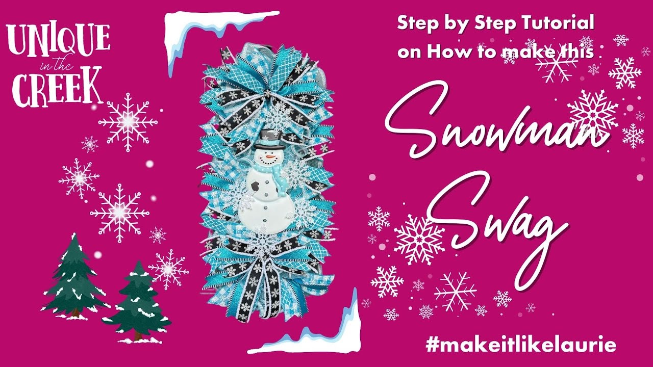 Snowman Swag Wreath: Add Some Color To Your Winter Decor | Kit-172re | UITC Rectangle Boards