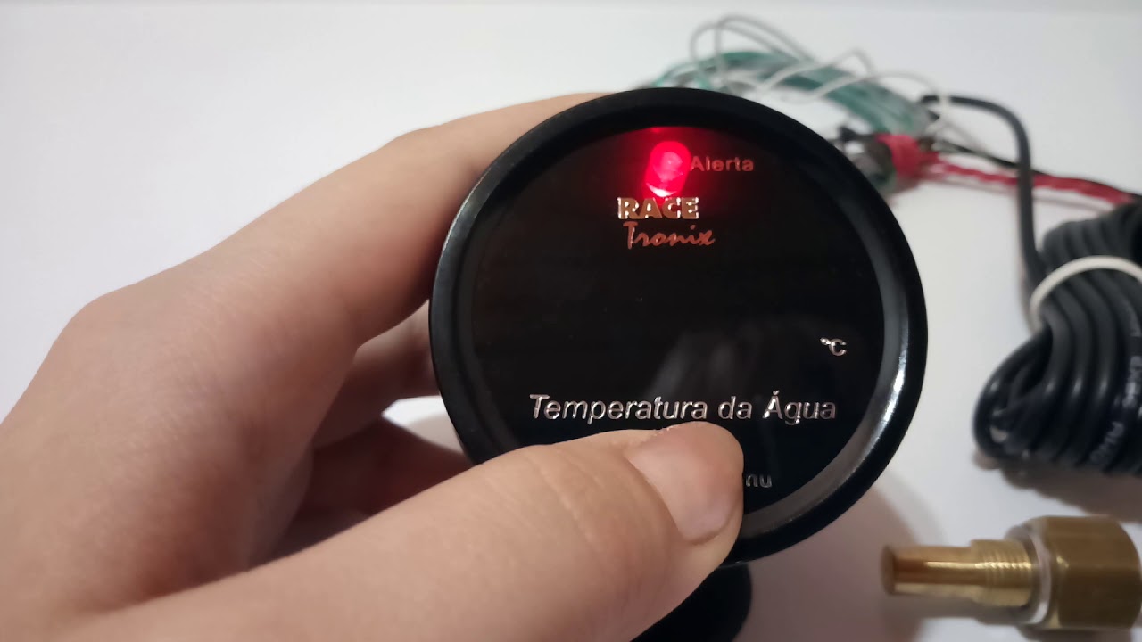 Programação do medidor digital de temperatura da água Racetronix