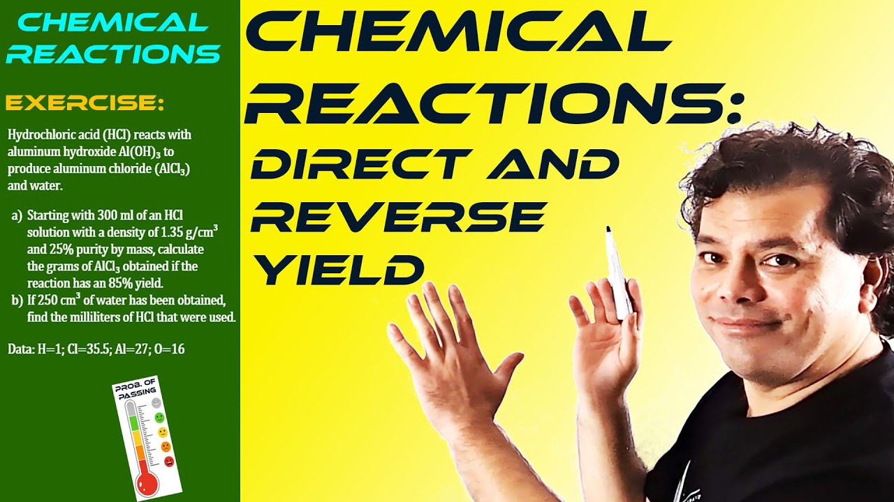 Direct and Reverse reaction YIELD 🤗 and Reactant in Solution. Step-by-Step Stoichiometry problem 💪
