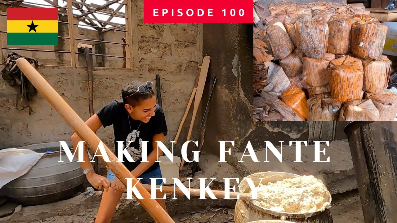 Making Local Ghanaian Food - Fante Kenkey in Nima! | Global Gyal | Episode 100 #Ghana #Accra #Dokono