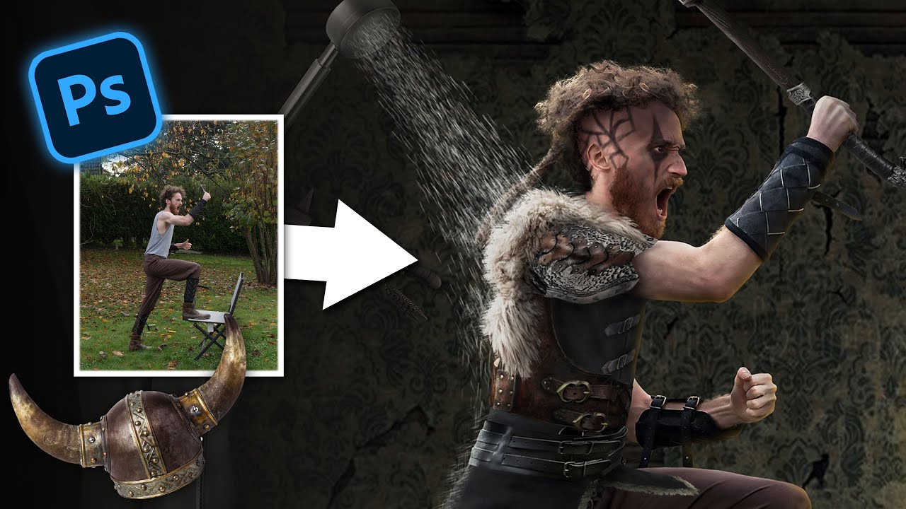 Viking Composite | Photoshop Speed Art | Making of #02