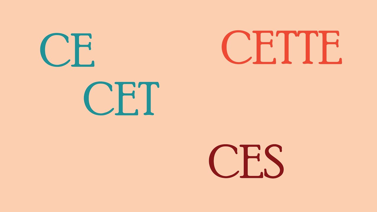 Les adjectifs démonstratifs (ce, cet, cette, ces) en français, fle – grammaire 13