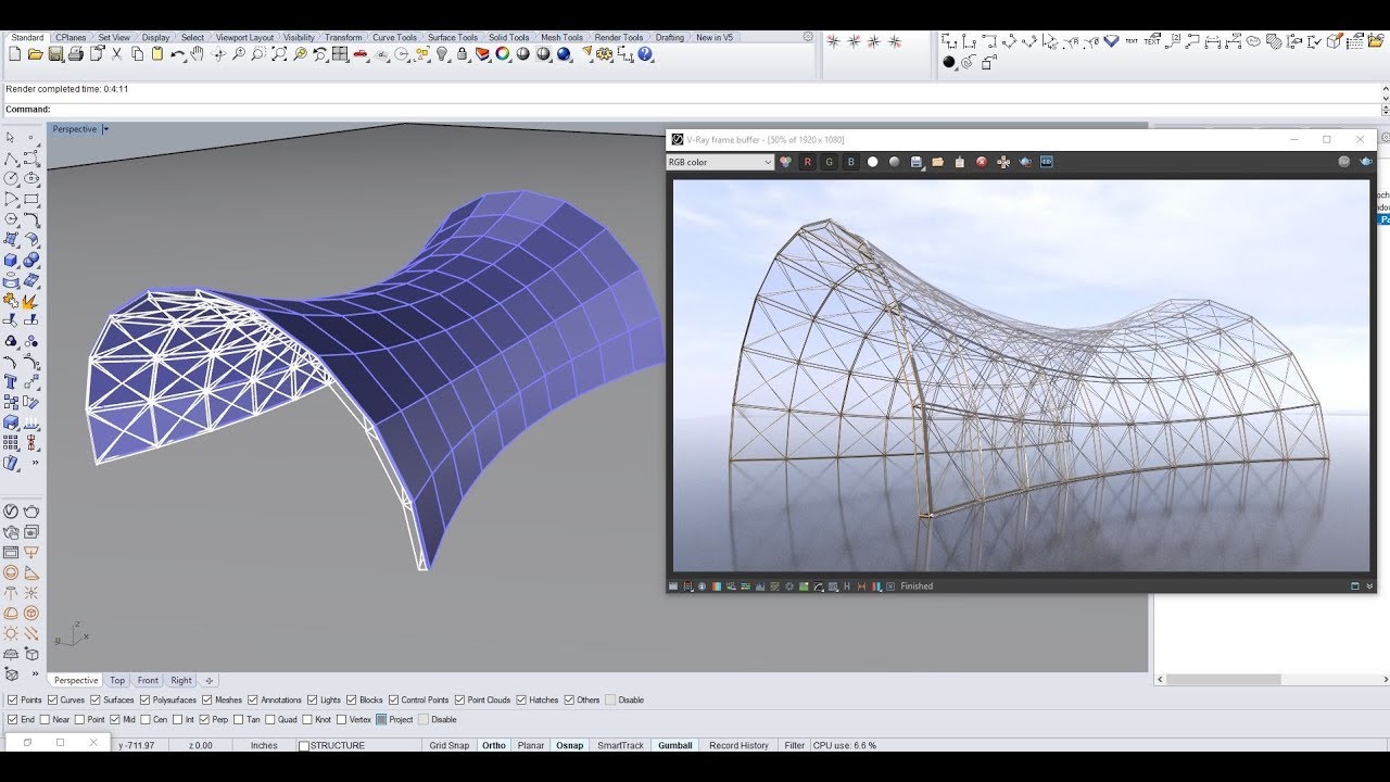 Grasshopper for Rhino 3D Architectural Space-frame in Grasshopper for Rhino parametric tutorial