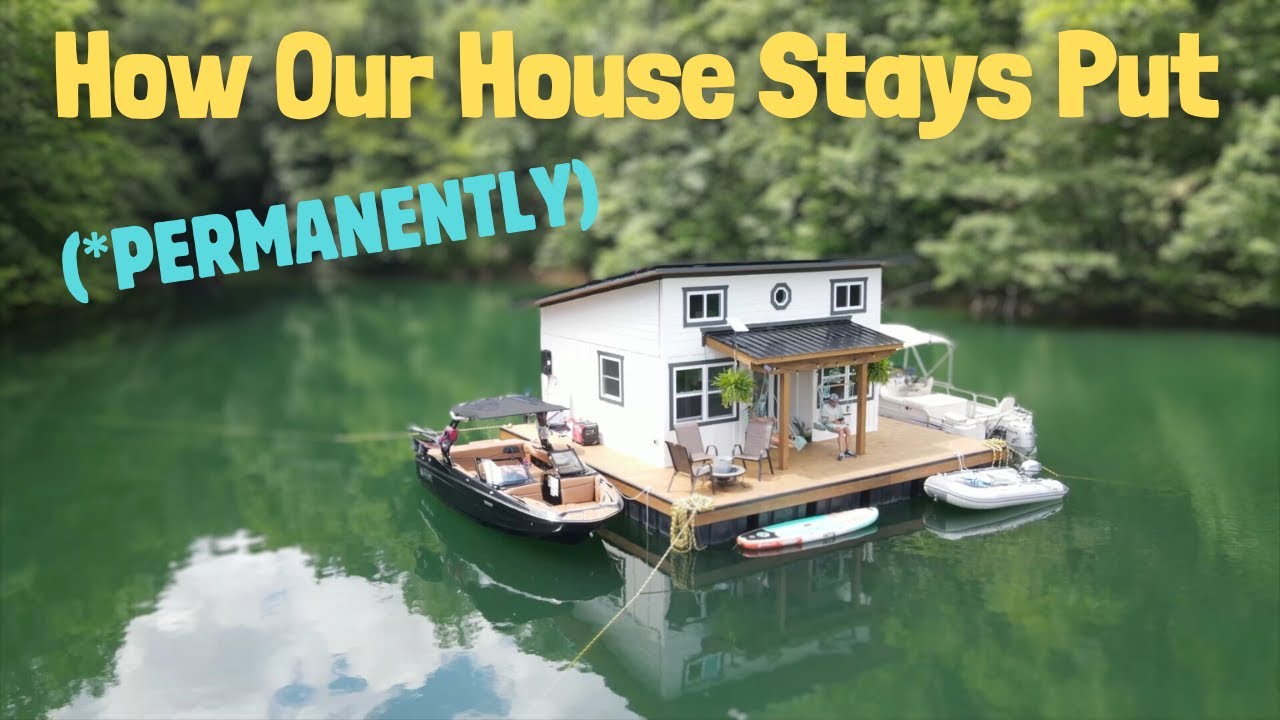 How FLOATING CABINS are ANCHORED ⚓️ (& why it differs from boats)
